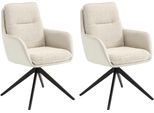 Esszimmerstuhl HOME AFFAIRE "Barcelona", beige (natur, schwarz, natur), H:92cm T:59cm, Metall, Stühle, Esszimmerstuhl, verschiedene Gestelle in Holz oder Metall