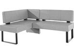 Eckbank OTTO HOME "Oliver mit Metallgestell, Küchenbank", grau (hellgrau (capulet 4003), schwarz), B:180cm H:89cm T:140cm, Holzwerkstoff, Massivholz, Polyester, Sitzbänke, Eckbank, verschiedene Bezüge Cord Esszimmerbank OTTOs Choice