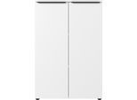 Aktenschrank GERMANIA "Mailand", weiß, B:80cm H:120cm T:40cm, Holzwerkstoff, Schränke, Aktenschrank, optional mit Schublade, Türdämpfer, Breite 80 cm, Made in Germany