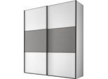 Schwebetürenschrank STAUD "Includo, Made in Germany", weiß (dekor weiß, saphir), B:167cm H:222cm T:68cm, Holzwerkstoff, Schränke, Schwebetürenschrank, Mit vier verschiedenen Ausstattungsvarianten