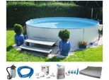 Rundpool MY POOL BWT "PREMIUM inkl. umfangreichem Zubehör", weiß, H:120cm Ø:500cm, Schwimmbecken, Rundpool, Höhe 120 cm, in verschiedenen Größen erhältlich