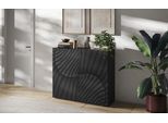Highboard OTTO HOME "Snake, Kommode, Anrichte, Stauraummöbel, Höhe 123 cm, Breite 121 cm", schwarz (anthrazit mit siebdruck), B:121cm H:123cm T:42cm, Sideboards, Highboard, moderne Wohnmöbel, 2 Türen, viel Stauraum, stilvoll und funktional