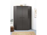 Eckschrank RAUCH "Kleiderschrank Schrank Garderobe Wäscheschrank VANDOR", grau (graumetallic), B:117cm H:197cm T:104cm, Holzwerkstoff, Schränke, Eckschrank, voll ausgestattet, viel Stauraum, MADE IN GERMANY