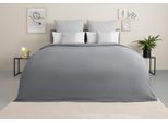 Tagesdecke OTTO HOME "Mira", grau (mittelgrau), B:150cm L:250cm, Baumwolle, Tagesdecken, Tagesdecke, leichte Tagesdecke aus 100% Baumwolle, uni Überwurf, ohne Füllung