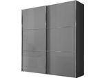 Schwebetürenschrank STAUD "Includo Glas, Made in Germany", grau (hellgrauglas), B:167cm H:222cm T:68cm, Holzwerkstoff, Schränke, Schwebetürenschrank