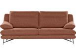 3-Sitzer CALIA ITALIA "Cezanne modern, elegant und bequem, aufwendige Detailverarbeitung", rot (49 rosso), B:215cm H:90cm T:96cm, Sofas, 3-Sitzer, wahlweise mit Sitztiefenverstellung