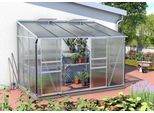 Anlehngewächshaus VITAVIA "Osiris 6500", silber (silberfarben), B:324cm T:201cm, Gewächshäuser, Anlehngewächshaus