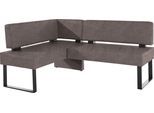 Eckbank OTTO HOME "Oliver mit Metallgestell, Küchenbank", braun (dunkelbraun (arizona 4412), schwarz), B:180cm H:89cm T:140cm, Holzwerkstoff, Massivholz, Polyester, Sitzbänke, Eckbank, verschiedene Bezüge Cord Esszimmerbank OTTOs Choice