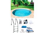 Rundpool MY POOL BWT "POWER", weiß, H:150cm Ø:500cm, Schwimmbecken, Rundpool, inkl. Poolroboter POWER ONE4ALL