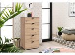 Kommode INOSIGN "Duero Schubkastenkommode", braun (artisan eiche), B:45cm H:95cm T:40cm, Holzwerkstoff, Sideboards, Kommode, mit 5 Schubkästen, Breite ca. 45 cm, Höhe 95 cm