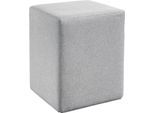 Polsterhocker MAINTAL "Kieferwald", grau, Struktur (100% Polyester), Hocker, Polsterhocker, eckig, Stoffbezogen