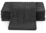 Gästehandtücher ROSS "CARRE", grau (anthrazit), B:30cm L:50cm, Frottier, Frottier, Handtücher, Gästehandtücher, 100% Baumwolle, Rippenstruktur, große Farbauswahl
