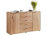 Kombikommode WIEMANN "Cardiff Sideboard, Wäscheschrank, teilmassiv Bianco-Eiche, Schubladen", braun, Bianco-Eiche,Front Bianco-Eichemassiv, Eiche, Sideboards, Kombikommode, verschiedenen Ausführungen, inklusive Einlegeböden