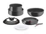 Pfannen-Set TEFAL "Ingenio Renew", grau, Pfannen, Pfannen-Set, abnehmbarer Griff, Antihaftversiegelung, Thermo-Signal, Induktion