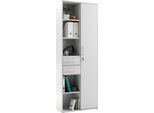 Aktenschrank BEGA OFFICE "Pronto", grau, B:80cm H:216cm T:35cm, Schränke, Aktenschrank, Büroschrank Grau abschließbar, Mehrzweckschrank