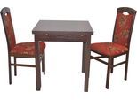 Essgruppe "Berta", rot (rot, rot, nussbaumfarben), B:45cm H:95cm T:48cm, Massivholz, HOFMANN LIVING AND MORE, Sitzmöbel-Sets, Essgruppe