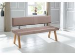 Bank OTTO HOME "Mobilar Rio", grau (taupe), B:180cm H:89cm T:53cm, Sitzbänke, Bank, mit Rückenlehne und aus Massivholz