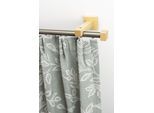 Gardinenschiene GARESA "Cubus, Quad Innenlauf", beige (natur, chromfarben), L:540cm, Gardinenstangen, Gardinenschiene, Innenlauf-Vorhanggarnitur, verlängerbar, Holz-Aluminium
