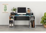 Gamingtisch FORTE "Tezaur", schwarz, B:160cm H:91cm T:72cm, Tische, Gamingtisch, mit RGB-Beleuchtung, Breite 160 cm