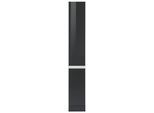 Apothekerschrank KOCHSTATION "KS-Ohio", grau (grau hochglanz, grafit), B:30cm H:200cm T:60cm, Schränke, Apothekerschrank