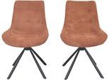 Polsterstuhl, orange (terra, schwarz, terra), B:62cm H:85cm T:55cm, HOFMANN LIVING AND MORE, Stühle, Polsterstuhl