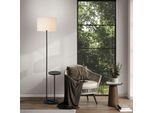 NÄVE Stehlampe "Tordis", schwarz, 1, Ø 35cm H: 157cm, 1 Stk., Leuchten, mit integriertem Tisch, Zuleitung 230cm schwarz, exkl. 1 x E27, Stehlampe