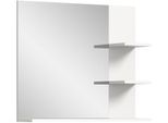 Spiegel WELLTIME "Landsby, Breite 80 cm, 3 Ablageböden, hochwertiges Spiegelglas", weiß, B:80cm H:70cm T:20cm, Spiegelglas, Spiegel, Spiegel, Badmöbel, Spiegel, Wandspiegel, Bad, Badezimmer