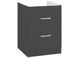 Kochfeldumbauschrank KOCHSTATION "KS-Kehl", grau, B:60cm H:82cm T:60cm, MDF, Schränke, Kochfeldumbauschrank, ohne Arbeitsplatte