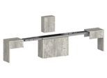 Sitzbank HOME AFFAIRE "Praktika, Sitzbank, Bank", grau (beton matt), B:290cm H:45cm T:25cm, FSC-zertifizierter Holzwerkstoff, Sitzbänke, Sitzbank, mit Auszugsfunktion, ausziehbar von 66 auf 290 cm