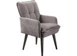Esszimmerstuhl EXXPO - SOFA FASHION "Mocca", cappuccino, schwarz, B:57cm H:93cm T:75cm, Stühle, Esszimmerstuhl, Armlehnenstuhl, bequem gepolstert