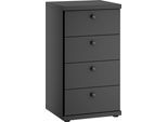 Schubkastenkommode WIEMANN "Göteborg", grau (graphit, dekor), B:47cm H:86cm T:42cm, Holzwerkstoff, Sideboards, Schubkastenkommode, vormontiert