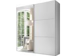 Schwebetürenschrank STAUD "Includo, Made in Germany", weiß (dekor weiß), B:225cm H:222cm T:68cm, Holzwerkstoff, Schränke, Schwebetürenschrank, vier verschiedene Ausstattungsvarianten