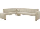 Essbank EXXPO - SOFA FASHION, beige (sand), B:265cm H:83cm T:199cm, Sitzbänke, Essbank, elegant und modern mit hohem Sitzkomfort