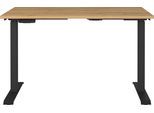 Schreibtisch GERMANIA "GW-Agenda elektrisch höhenverstellbar (72-120 cm)", schwarz (grandson, eiche, nachbildung, schwarz, schwarz, grandson, eiche, nachbildung), B:120cm H:120cm T:80cm, Tische, Schreibtisch, mit Memory-Funktion & USB-Ladestation, verschiedenen Breiten
