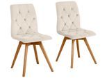4-Fußstuhl OTTO HOME "Rania", beige (creme, eichefarben), B:45cm H:91cm T:55cm, weicher Webstoff mit feiner Struktur aus 100% Polyester;Microfaser in Samtoptik aus 100% Polyester, Stühle, 4-Fußstuhl, Im 2er/4er/6er-Set