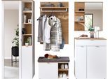 Garderoben-Set INNOSTYLE "Bari Garderobenprogarmm, BxHxT 264x202x38 cm", weiß (weiß, artisan eiche), B:264cm H:202cm T:38cm, Holzwerkstoff, MDF, Kastenmöbel-Sets, Garderoben-Set, Besteht aus 5 Typen