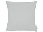 Dekokissen APELT "Ciao", grau (hellgrau, unifarben), B:46cm L:46cm, Obermaterial: 90% Baumwolle, 10% Polyester, Dekokissen_Sitzkissen_Kissenhüllen, Dekokissen