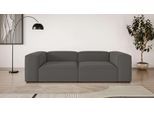 Big-Sofa OTTO HOME "XL HAILY Modularsofa extra tief, Sitztiefe 100 cm", grau (dunkelgrau), B:260cm H:72cm T:130cm, 100% Polyester, Sofas, Big-Sofa, als Modul oder separat verwendbar, für individuelle Zusammenstellung