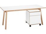Büromöbel-Set VOGL MÖBELFABRIK "Trelle", weiß, B:160cm H:72cm T:80cm, Arbeitsmöbel-Sets, Büromöbel-Set