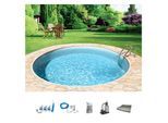 Rundpool MY POOL BWT "mit sandfarbener Folie für den Karibik Look", beige (weiß, sand), H:120cm Ø:600cm, Schwimmbecken, Rundpool, Höhe: 120 cm, inkl. Zubehör, in versch. Größen verfügbar