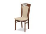 Esszimmerstuhl HOME AFFAIRE "FERDI Made in Italy, Massivholz", beige (nuss, beige, nussbaum, beige), B:48cm H:100cm T:57cm, Massivholz, Stühle, Esszimmerstuhl, Bezug Feinstruktur (wasser- und fleckabweisend) oder Struktur