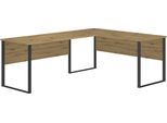 Eckschreibtisch BEGA OFFICE "Amanda", schwarz (artisan, schwarz, schwarz, artisan), B:170cm H:77cm T:73cm, Tische, Eckschreibtisch, Winkelschreibtisch rechts links montierbar