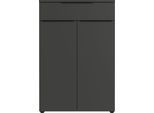 Aktenschrank GERMANIA "Mailand", grau (graphit), B:80cm H:120cm T:40cm, Holzwerkstoff, Schränke, Aktenschrank, optional mit Schublade, Türdämpfer, Breite 80 cm, Made in Germany