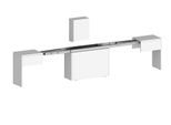 Sitzbank HOME AFFAIRE "Praktika, Sitzbank, Bank", weiß (weiß hochglanz), B:290cm H:45cm T:25cm, FSC-zertifizierter Holzwerkstoff, Sitzbänke, Sitzbank, mit Auszugsfunktion, ausziehbar von 66 auf 290 cm