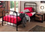 Einzelbett VIPACK "New York, Bettgestell Metall, pulverbeschichtet, in zeitlosem Design", schwarz, B:95cm H:100cm L:210cm, Betten, Einzelbett, zwei Breiten und mehrere Farben zu Auswahl