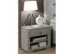 Nachtkonsole HOME AFFAIRE "Claire", grau (hellgrau), B:52cm H:54cm T:43cm, Sideboards, Nachtkonsole