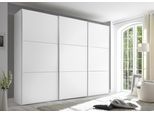 Schwebetürenschrank STAUD "Includo, kurze Lieferzeit: "Premium Variante in Weiß in 249cm Breite", weiß (dekor weiß), B:249cm H:222cm T:68cm, Holzwerkstoff, Schränke, Schwebetürenschrank, 5-Jahre Herstellergarantie, langlebige Qualität made in Germany