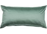 Kissenbezug JANINE "Colors Mako Satin", grün (salbeigrün), B:40cm L:80cm, Mako-Satin, Obermaterial: 100% Baumwolle, Kissenbezüge, Kissenbezug, mit Reißverschluss, uni Kissenhülle, feinfädig, 100% Baumwolle