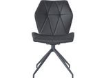Esszimmerstuhl BYLIVING "Imke", schwarz (schwarz, schwarz), B:62cm H:90,5cm T:62cm, Metall, Stühle, Esszimmerstuhl, 2er-Set, gemütlicher Esszimmerstuhl mit Steppung, 360 Grad drehbar