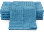Gästehandtücher ROSS "CARRE", blau (ozean), B:30cm L:50cm, Frottier, Frottier, Handtücher, Gästehandtücher, 100% Baumwolle, Rippenstruktur, große Farbauswahl